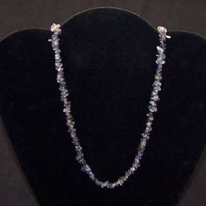  Iolite Tumbled Chips Necklace (36) w/Clasp   1pc 