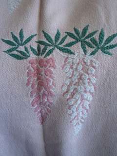 PINK/ WHITE LUPINE FLOWERS BATES BEDSPREAD 60X84  