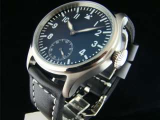 47mm Black Dial Special@6 Blue Lume Hand Winding 6498  