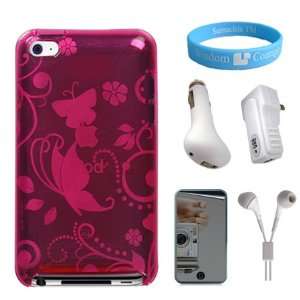  Case for iPod Touch 4G + Mirror Screen Protector + USB Car Charger 