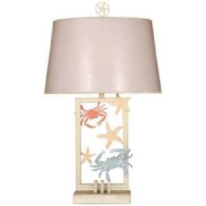    Cut Out Metal Crabs and Starfish Table Lamp