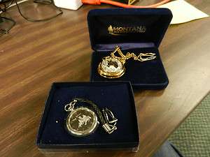 Western Style Montana Silversmith Gold & Silver Pocket watches  