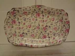 Vintage James Kent Chintz Chelsea Rose Platter Dish  
