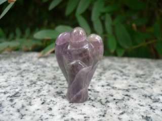   31mm High Purple Amethyst Jasper Gemstone Angel Figurine S6184  
