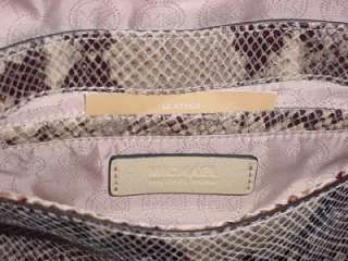 NEW Michael Kors Jenna Python Snake Leather Small Flap Handbag Purse 
