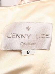 AUTHENTIC Jenny Lee 8014 Strapless Silk Satin Blush Aline Bridal Gown 