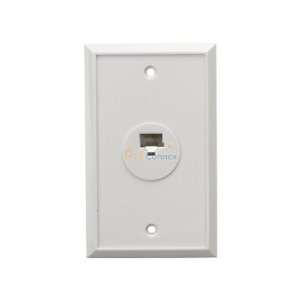  1 Port Wall Plate with 8P8C Jack Electronics