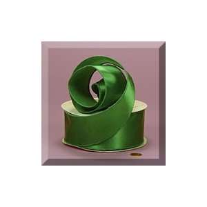  1ea   2 1/2 X 25yd Emerald Cast Over Wired Satin Ribbon 