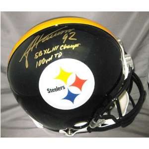  James Harrison Autographed Steelers Proline Helmet Sports 