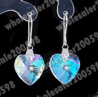 Lots 96Pairs 8styles Focal Crystal Glass Bead Earrings  