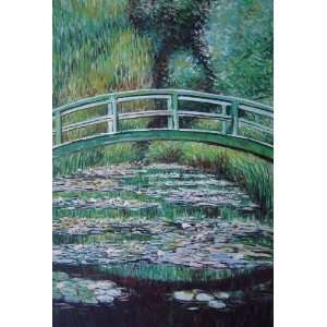  Waterlilies and Japanese bridge, Monet Oil Painting 36 x 