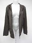 NWT TALBOTS Dark Brown Cotton Blend Long Sleeve Hooded Front Pockets 