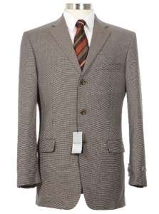 NWT Jones NY 41R Mens Brown Textured Wool Suit $475  