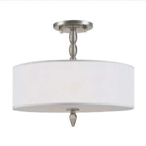  Luxo Semi Flush Ceiling Light in Brass or Nickel