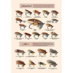 Fly Fishing Lures Standard and Hair 20x30 poster 