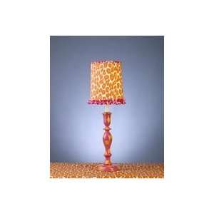  Candlestick Lamp with Orange Dots