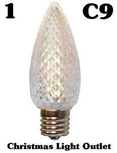 C9 Warm White Faceted Xmas Light LED Replacement Bulb  