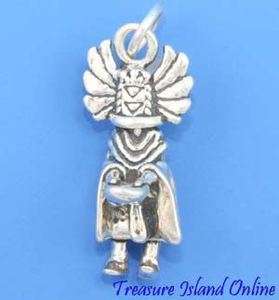 INDIAN CROW MOTHER KACHINA NATIVE AMERICAN 3D .925 Solid Sterling 