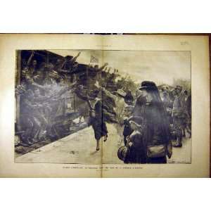  1918 War Artillary Paris Longpont Soissons French Print 