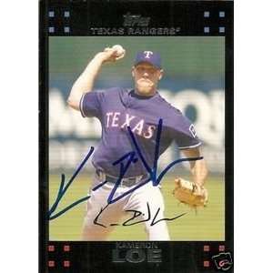  Kameron Loe Signed Texas Rangers 2007 Topps Card 