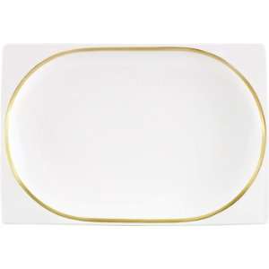  Wedgwood Plato Gold Rectangular Platter, 13 1/2in Kitchen 