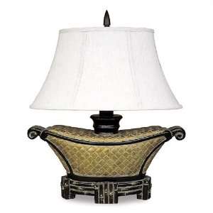  Living Well 4147 Weave Table Lamp with Tissue Shantung 