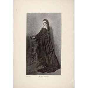 1889 Paris Exposition Abbess Jouarre Nun Enault Print   Original Print 