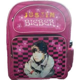 Justin Bieber Pink Lunch Box Bag with Carrying Shoulder Strap