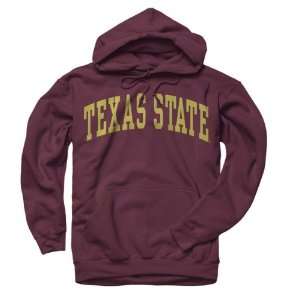  Texas State Bobcats Maroon Arch Hooded Sweatshirt Sports 