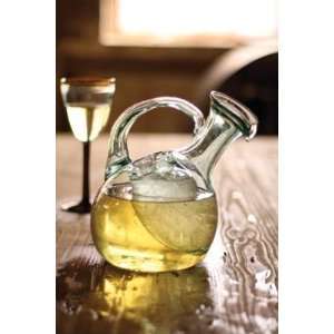  Recycled Glass Tilted Decanter w Ice Pocket