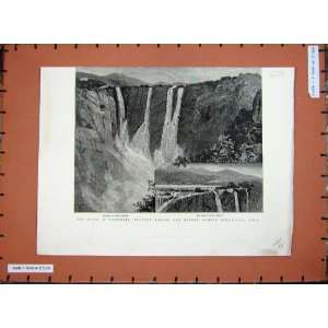  1887 Falls Gairsoppa Kamara Mysore Bombay India River 