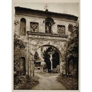  1928 Cemetery Gate Leoben Styria Austria Photogravure 