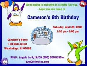 Club Penguin Invitations/Birthday Party Supplies  