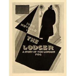  1927 Lodger Hitchcock Silent Film Kauffer Poster Print 