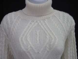 MS J Ivory Turtleneck Knit Sweater  