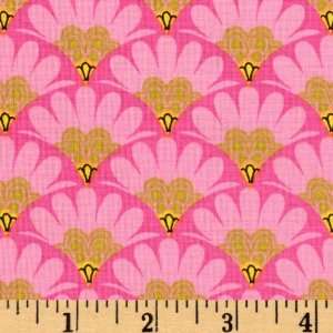   Penny Lane Packed Fans Pink Fabric By The Yard Arts, Crafts & Sewing