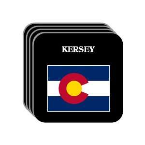 US State Flag   KERSEY, Colorado (CO) Set of 4 Mini Mousepad Coasters