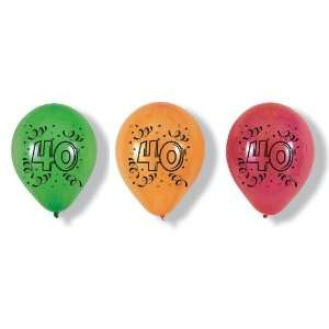   Birthday Blast 40th Birthday Latex Balloons 6 per Pack
