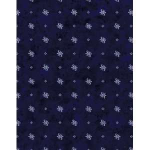 Starbursts & Dots Series 9814 Midnight Blue Vinyl Tablecloth 54 X 75 