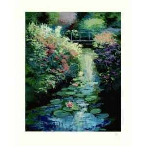  Flower Bank and Water Lilies by Mark King, 31x37