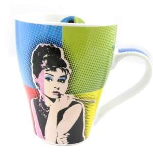  Porcelain mug Audrey Hepburn pop art.