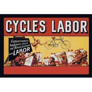 Exclusive By Buyenlarge Cycles Labor   Art Class 12x18 Giclee on 