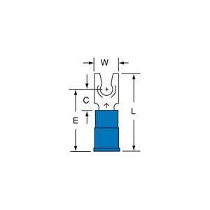 Fork Terminal,blue,16 To 14 Awg,pk100   3M  Industrial 