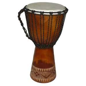  CasaPercussion Djembe, Kuta carving, 10 x 21 Musical 