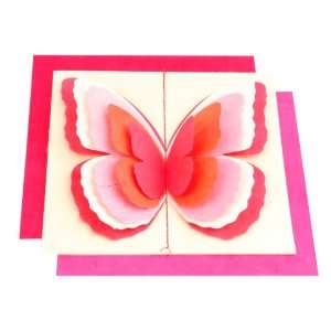  3D Pink Butterfly Cards   Set of 6 