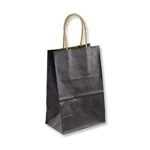  Gift Bag   Kraft Shopper Black Jewelry
