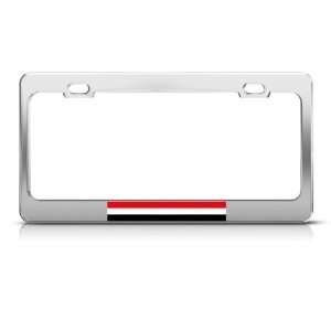 Yemen Flag Chrome Country license plate frame Stainless Metal Tag 