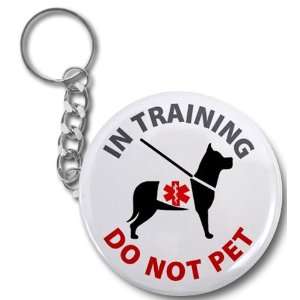 Creative Clam In Training Do Not Pet Medical Alert 2.25 Button Style 