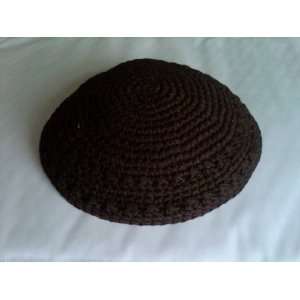  Knitted Kippah (Kippa, Yarmulke)   Brown 17cm/7 