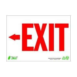 Sign,exit Left Arrow 10x14 Plastic   ZING  Industrial 